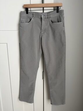Faherty Stretch Terry 5-Pocket Pant, Mens. Iron 33x30
